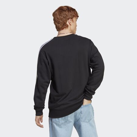ADIDAS SPORTSWEAR Sweat-shirt à 3 bandes en molleton Essentials Black HOMME