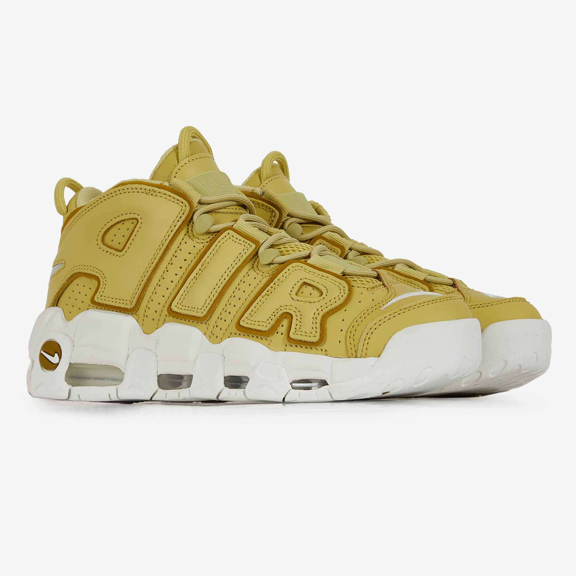 NIKE AIR MORE UPTEMPO BEIGE BROWN SNEAKERS WOMEN Courir