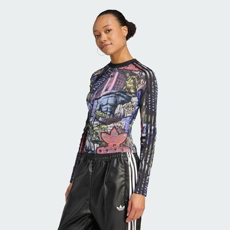 ADIDAS ORIGINALS adidas x Jeremy Scott AOP Power Mesh Tee Multicolor WOMEN