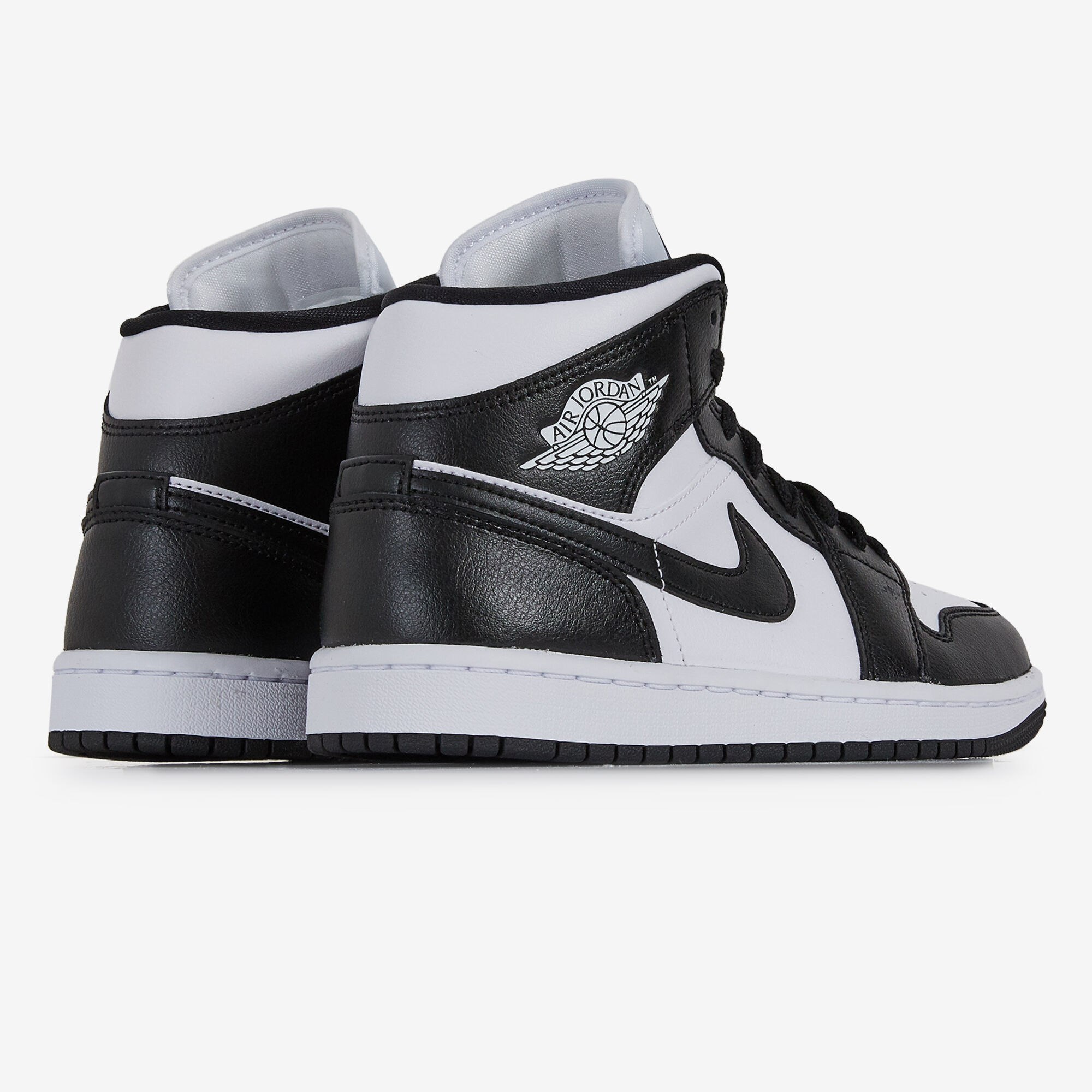 JORDAN AIR JORDAN 1 MID PANDA NOIR BLANC SNEAKERS FEMME LACETS Courir