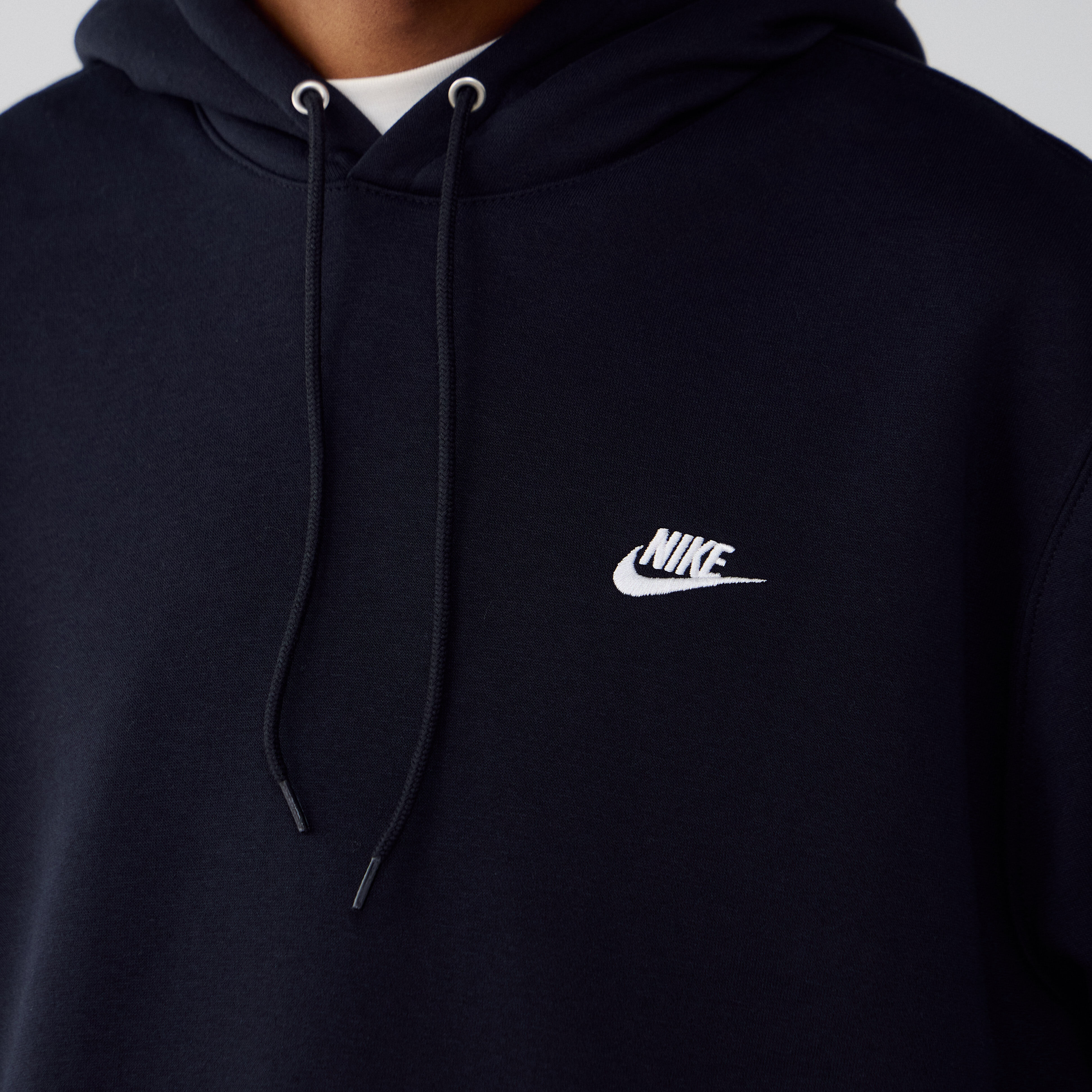 nike mini swoosh black hoodie