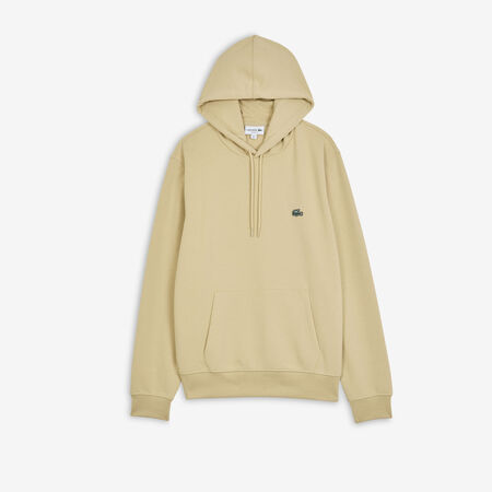 LACOSTE HOODIE CLASSIC LOGO SL BEIGE/GREEN MEN
