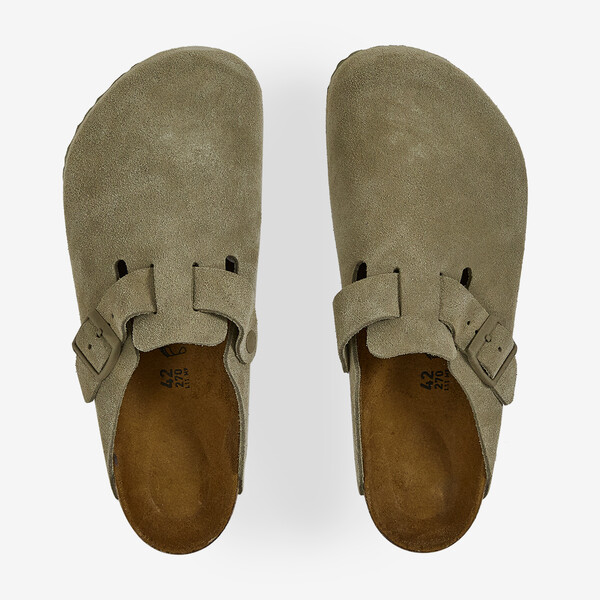 BIRKENSTOCK BOSTON SUEDE FADED KHAKI KHAKI SNEAKERS MEN