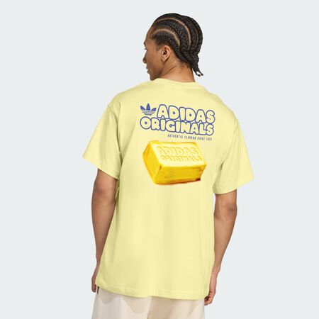 ADIDAS ORIGINALS BUTTER GRAPHIC TEE Powder Yellow MEN
