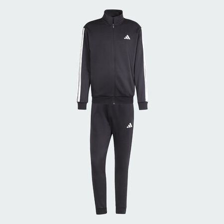 ADIDAS SPORTSWEAR Sportswear Basic 3-Stripes Fleece Track Suit Black MEN