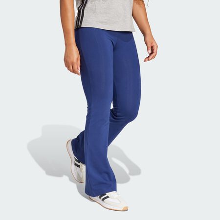 ADIDAS ORIGINALS Essentials Small Logo Flared Leggings Dark Blue / White WOMEN