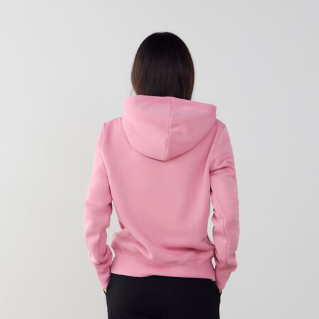 NIKE HOODIE CLUB CENTERED LOGO ROSE/BLANC FEMME