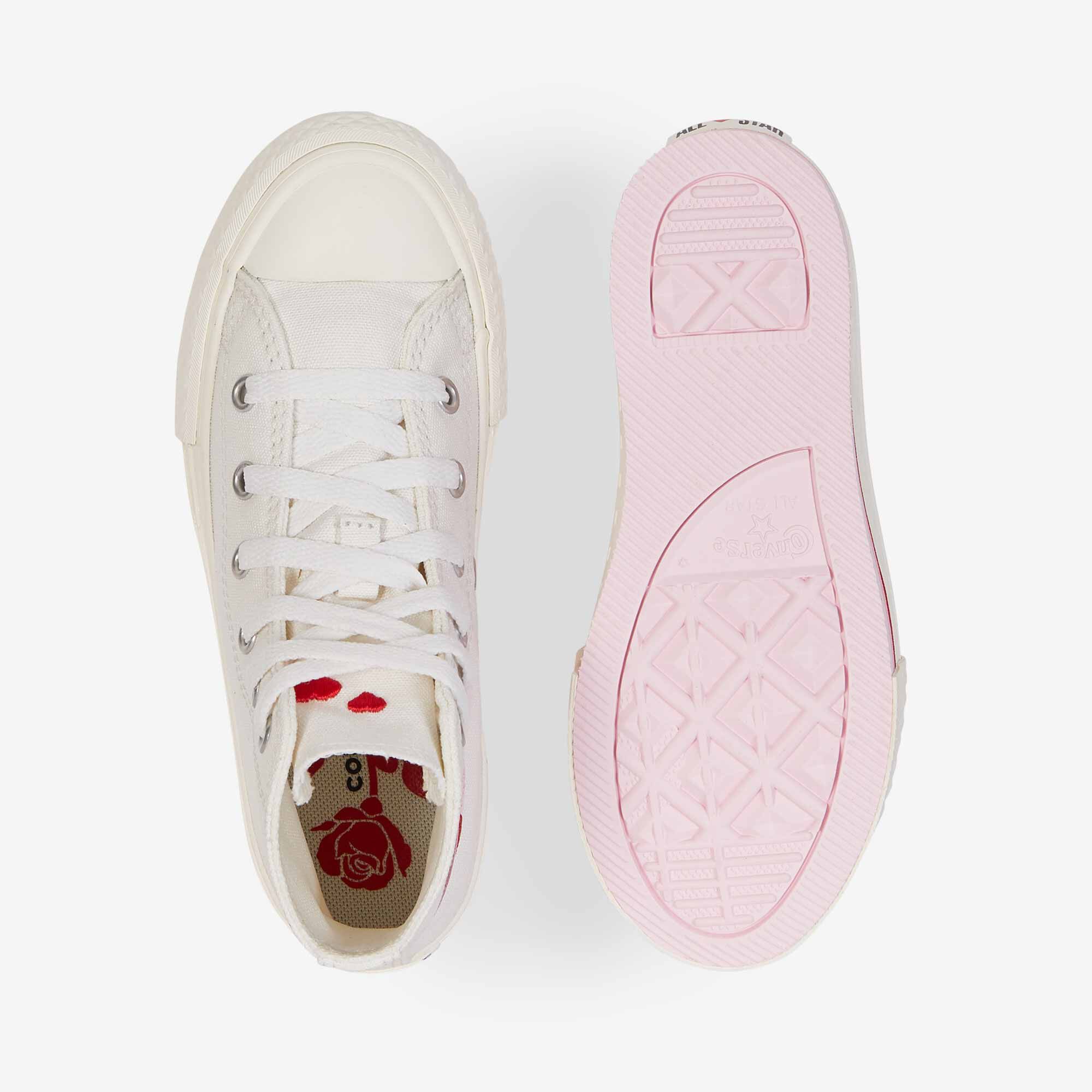 Chuck Taylor All Star Eva Lift Hi Valent  Blanc/rose   - Bébé -