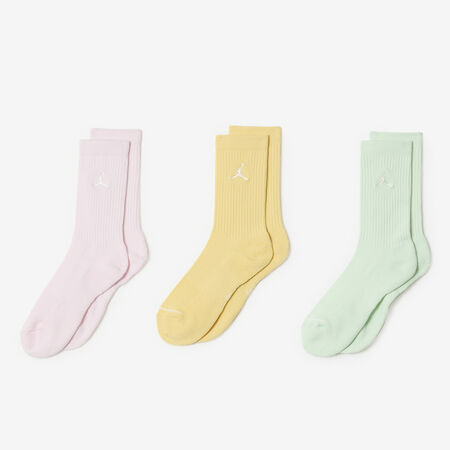 JORDAN CHAUSSETTES X3 CREW JUMPMAN ROSE/VERT HOMME