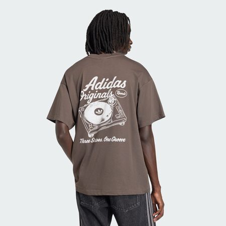 ADIDAS ORIGINALS Vintage Records Graphic T-shirt Shadow Olive MEN