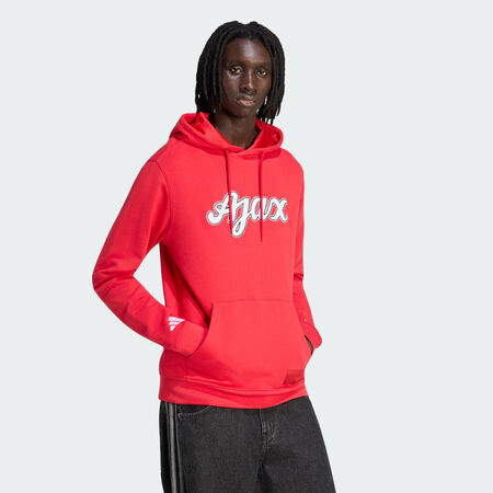 ADIDAS PERFORMANCE Ajax Amsterdam US Hoodie Sweatshirt Team Collegiate Red MEN