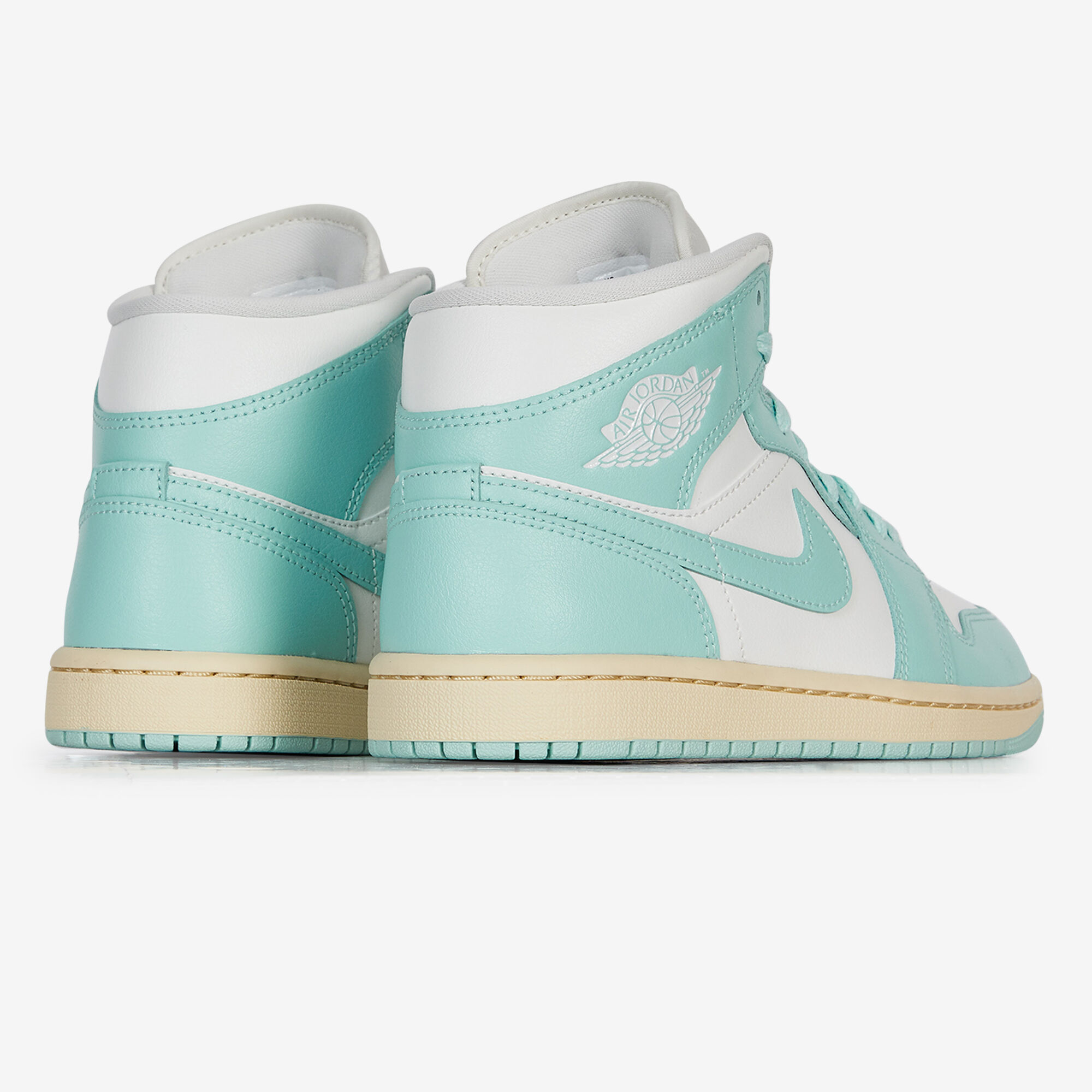 Air Jordan 1 Mid  Blanc/turquoise