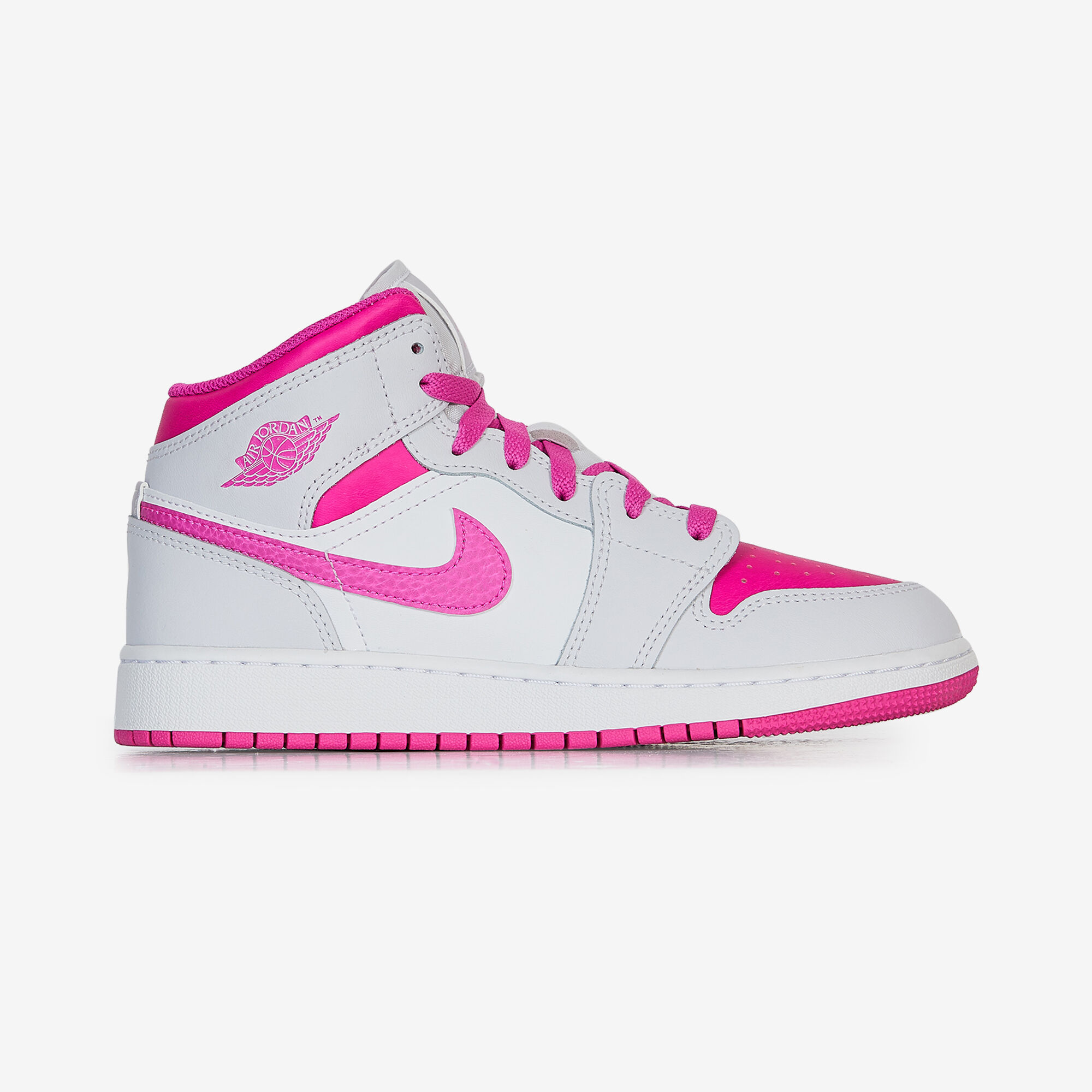JORDAN AIR JORDAN 1 MID GREY PINK SNEAKERS KIDS Courir