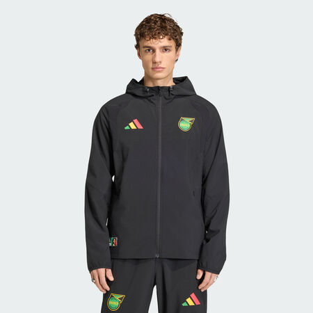 ADIDAS PERFORMANCE Veste coupe-vent &agrave; zip sur toute la longueur Jamaica x Bob Marley Tiro Travel Black HOMME