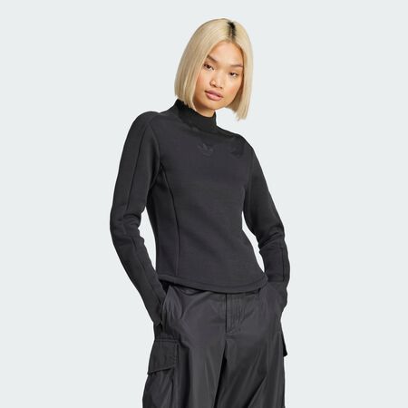 ADIDAS ORIGINALS Haut manches longues interlock structuré Black FEMME