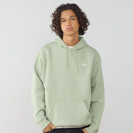 NEW BALANCE HOODIE SMALL LOGO VERT/BLANC HOMME
