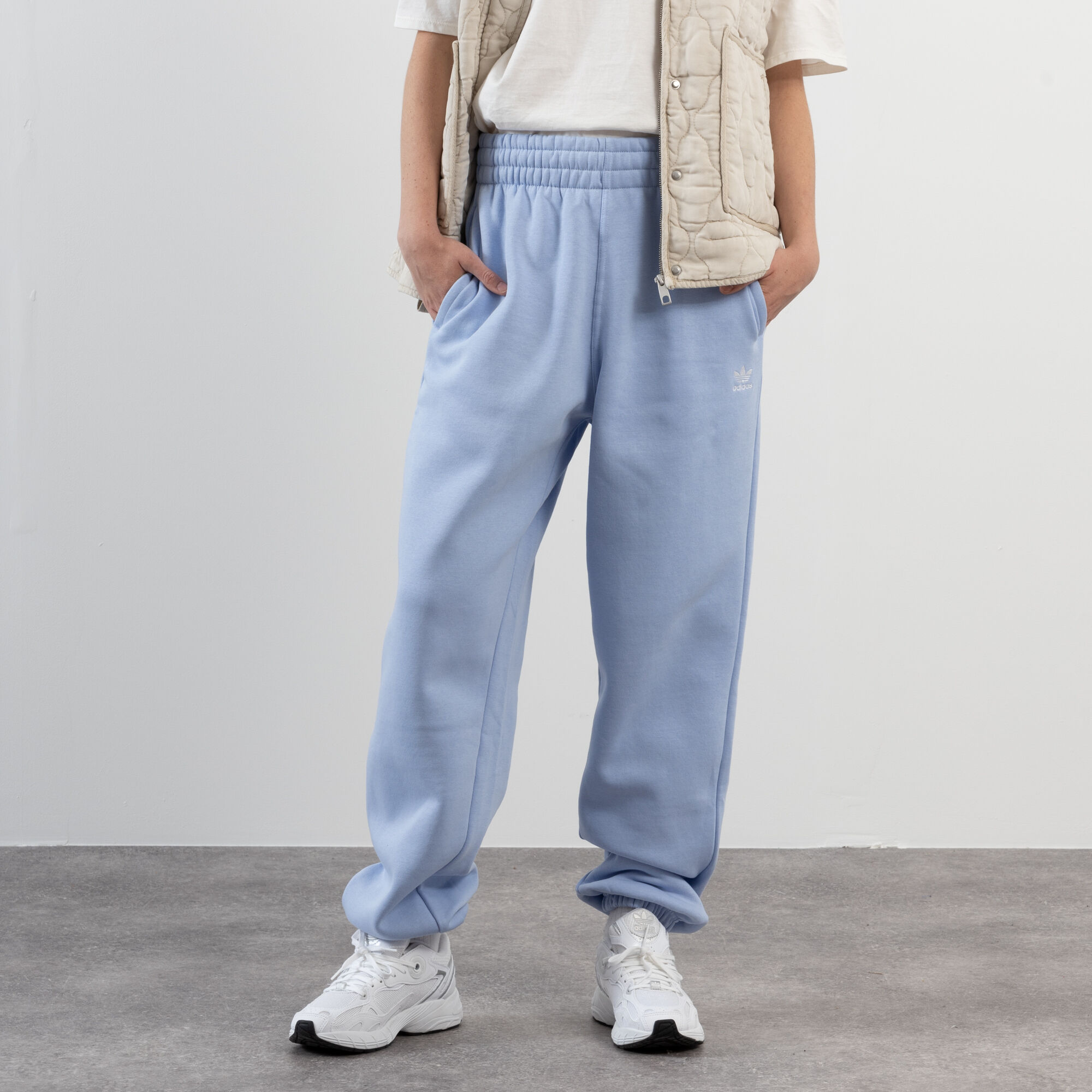 Adidas light hot sale blue joggers