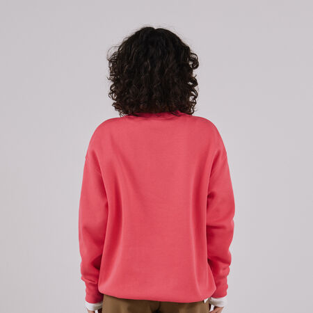 NIKE SWEAT CREW PHOENIX LONG OVERSIZED ROSE/BLANC FEMME