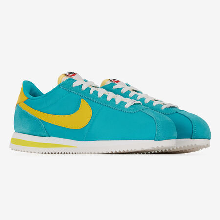 NIKE cortez CORTEZ NYLON TURQUOISE/JAUNE FEMME