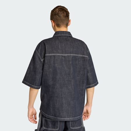 ADIDAS ORIGINALS CHEMISE DE TRAVAIL &Agrave; MANCHES COURTES DENIM ORIGINALS Indigo Denim HOMME