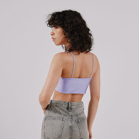 ADIDAS ORIGINALS TOP CROP 3 STRIPE CENTERED LOGO VIOLET WOMEN