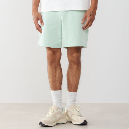 NEW BALANCE SHORT ESSENTIALS SMALL LOGO VERT/BLANC HOMME