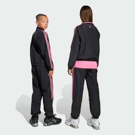 ADIDAS ORIGINALS Teamgeist Track Pants Black / Lucid Pink JUNIOR
