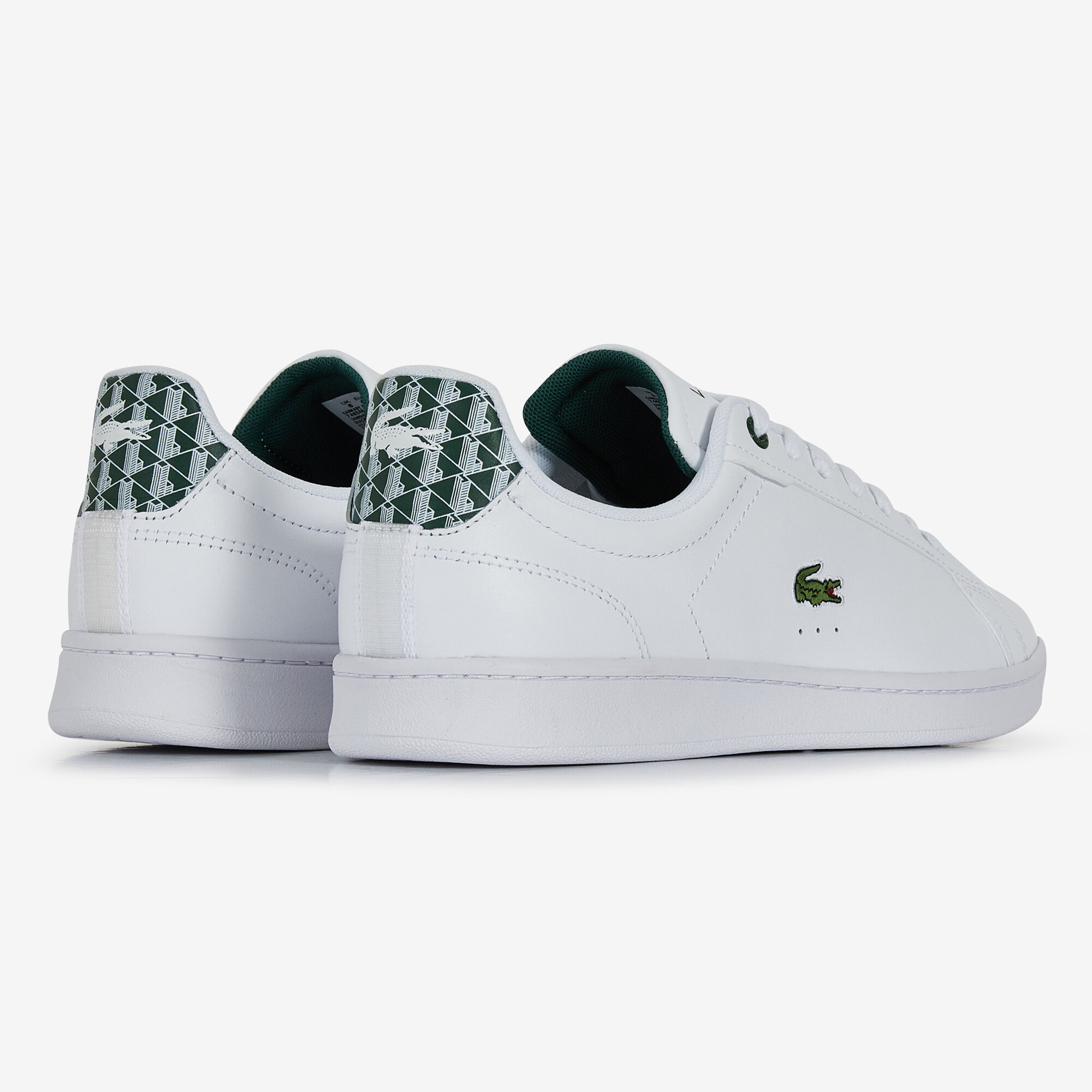 LACOSTE CARNABY PRO SIGNATURE SNEAKERS HOMME BLANC VERT LACETS Courir