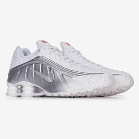 NIKE shox SHOX R4 WHITE/SILVER MEN