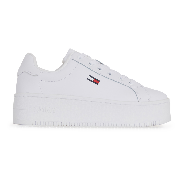 TOMMY JEANS ICONIC FLATFORM BLANC SNEAKERS FEMME Courir