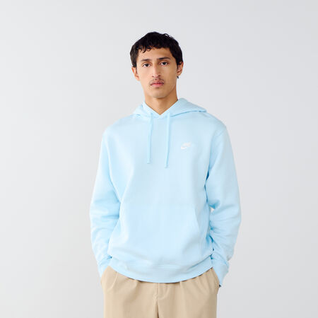 NIKE HOODIE CLUB SMALL LOGO BLUE/WHITE MEN