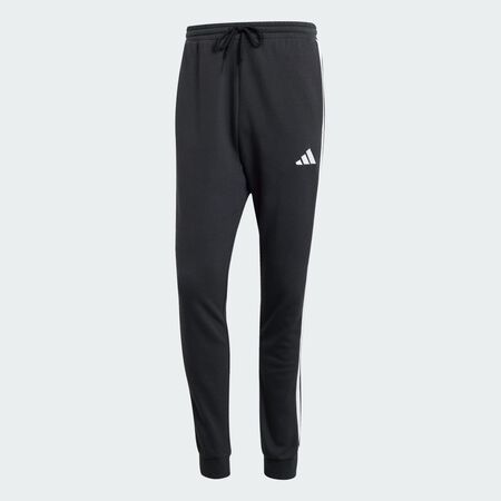 Essential 3-Stripes French Terry Pants : Black / White