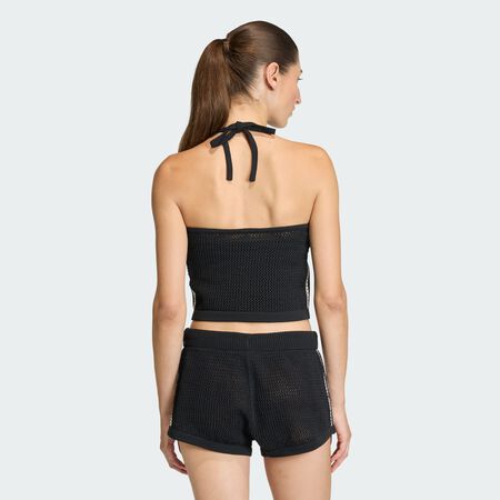 ADIDAS ORIGINALS HAUT AU CROCHET TRICOTÉ Black FEMME