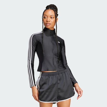 ADIDAS ORIGINALS Veste de survêtement 3 bandes slim Adicolor Black FEMME