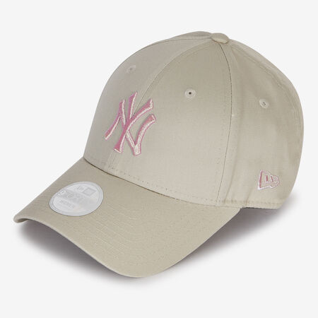 NEW ERA 9FORTY WOMEN NY GLITTER LOGO BEIGE/ROSE HOMME