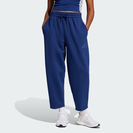 ADIDAS SPORTSWEAR Essentials Contemporary Logo Fleece Barrel Pants Dark Blue WOMEN