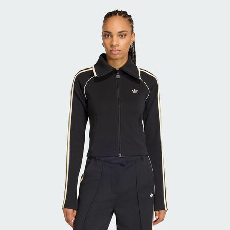 SLIM FITTED FIREBIRD TRACK TOP : Black