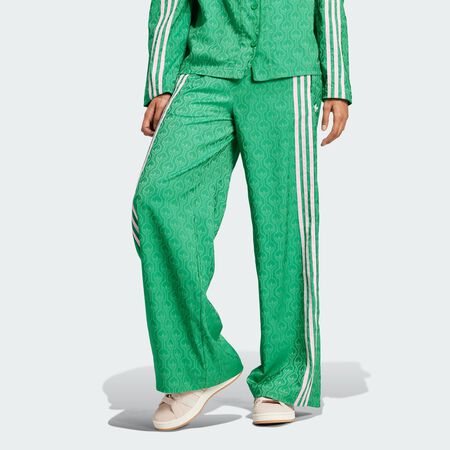 ADIDAS ORIGINALS 70s Wide Leg Pants Green WOMEN