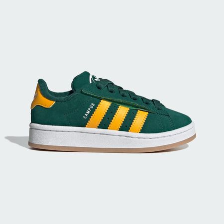Campus 00s Comfort Closure Elastic Lace Shoes Kids : Collegiate Green / Crew Yellow / Cloud White