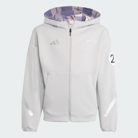 ADIDAS PERFORMANCE Mercedes - AMG Petronas Formula One Team Silver Arrows Full-Zip Hood Kids Grey Two JUNIOR