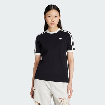 ADIDAS ORIGINALS adidas Originals Ruffle 3-Stripes Tee Black WOMEN