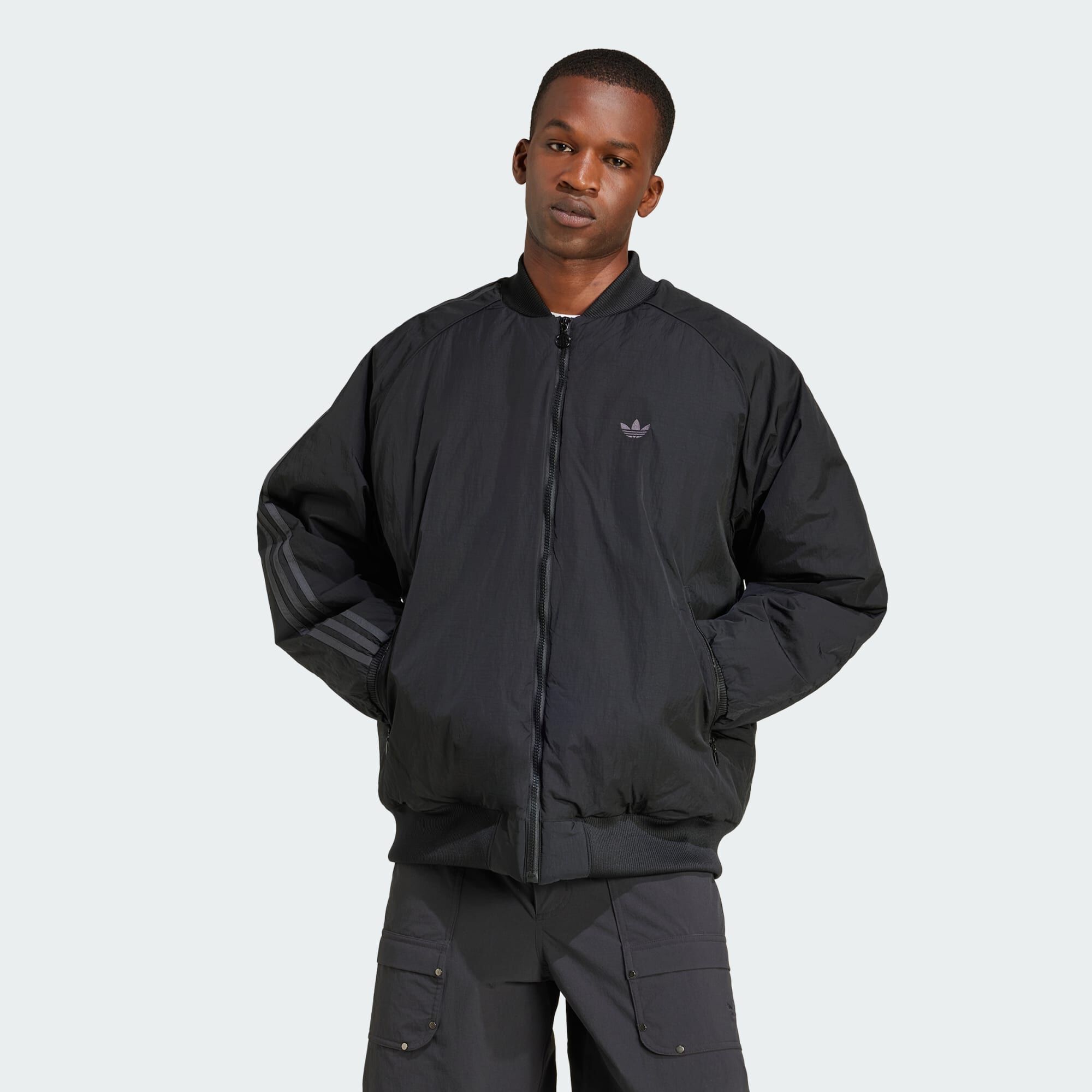 ADIDAS ORIGINALS Fashion Oversized Bomber Jacket Black