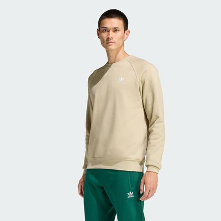 ADIDAS ORIGINALS SWEAT CREW ESSENTIAL TREFOIL BEIGE HOMME