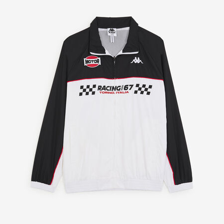 KAPPA JACKET FZ RACING 67 BLANC/NOIR HOMME