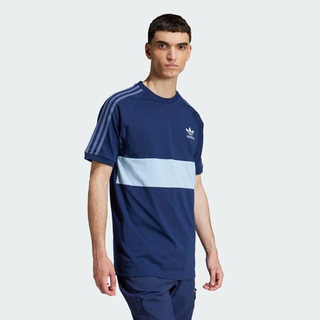 ADIDAS ORIGINALS 3-Stripes Panel Tee Night Indigo / Clear Sky MEN