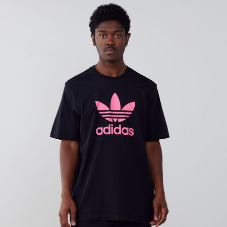 ADIDAS ORIGINALS TEE SHIRT TREFOIL BLACK/PINK MEN