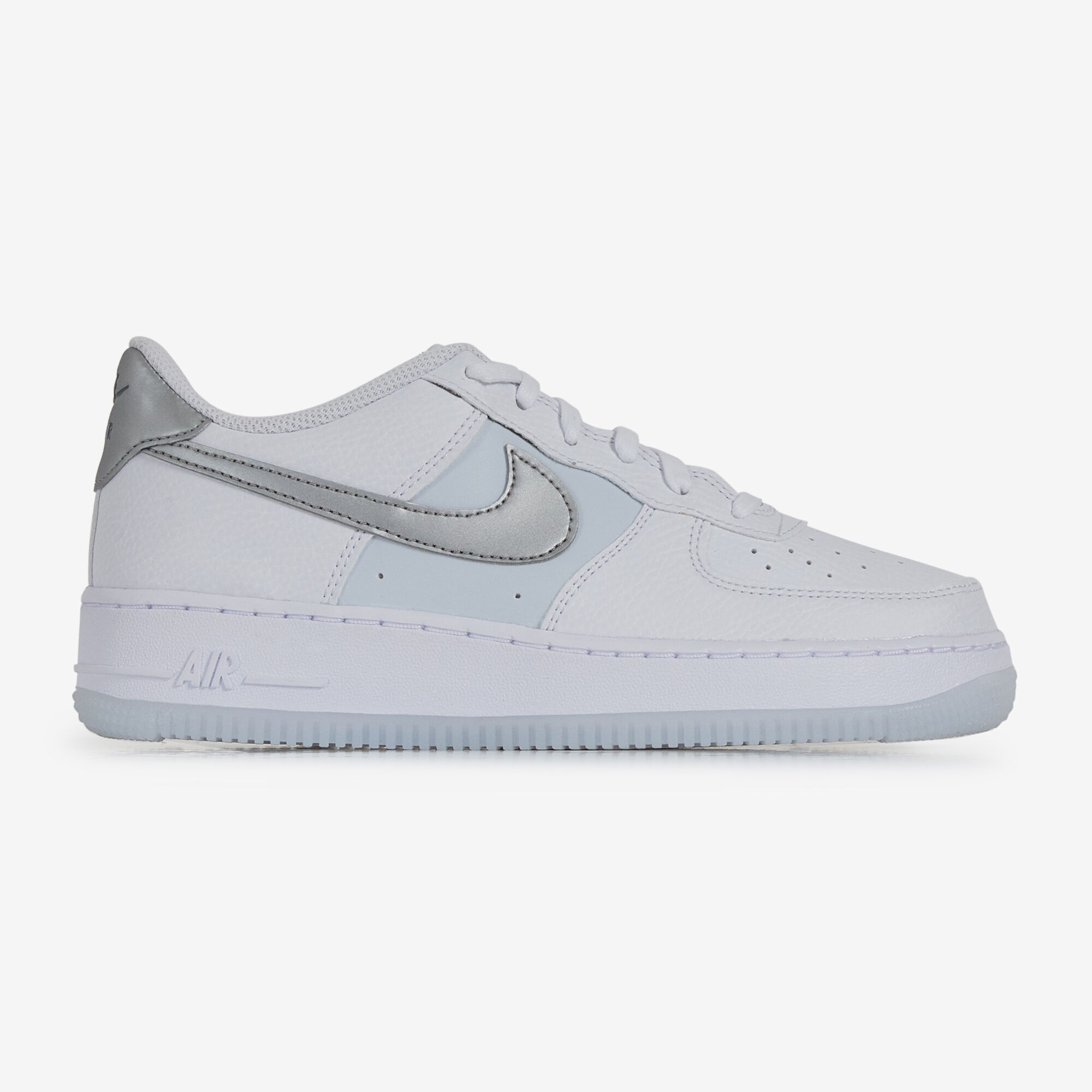 NIKE AIR FORCE 1 LOW BLANC ARGENT SNEAKERS ENFANT Courir