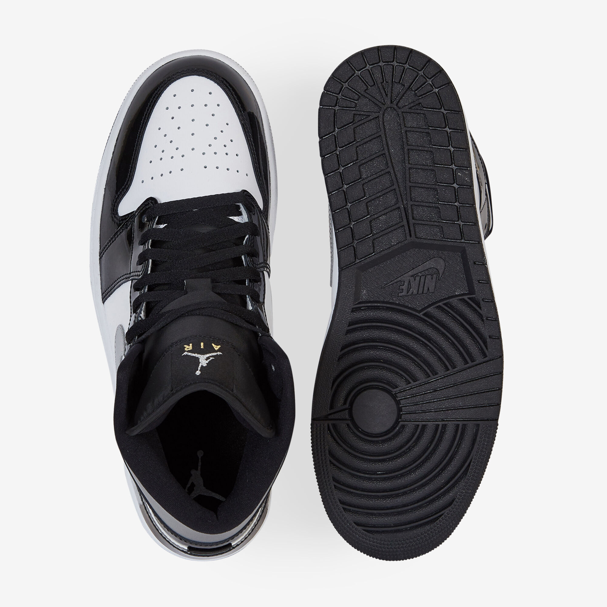 Jordan 1 Mid  Blanc/noir