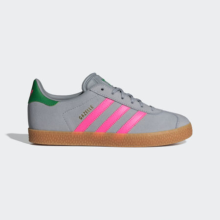 Chaussure Gazelle : Halo Silver / Lucid Pink / Green