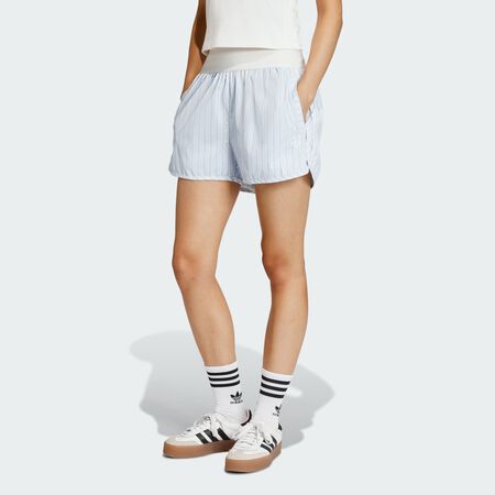ADIDAS ORIGINALS POPLIN SHORTS Crystal Sky / Ambient Sky FEMME